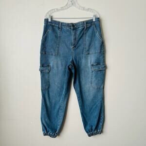 Goods For Life Blue High Rise Cargo Jogger Jeans Women’s XL